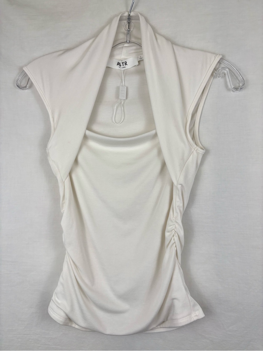 ASTR The Label Tamrah Ruched Ribbed Tank Top Small NWT